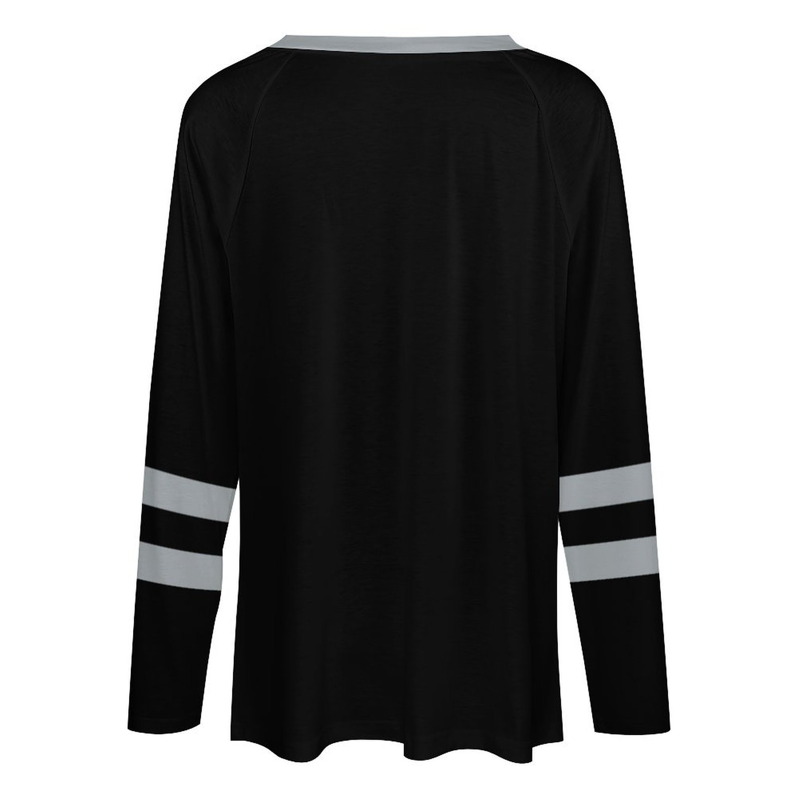 Las Vegas Raiders Women's V-neck Double-layered Long-sleeved Loose T-shirt-Las Vegas Raiders - fitnfan