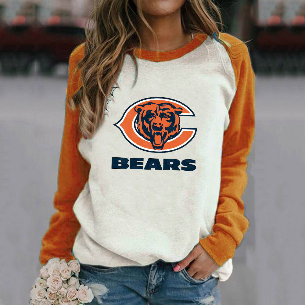 Printed Casual Pullover-Chicago Bears - fitnfan
