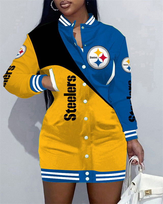 NewLimited Edition Button Down Long Sleeve Jacket Dress - fitnfan