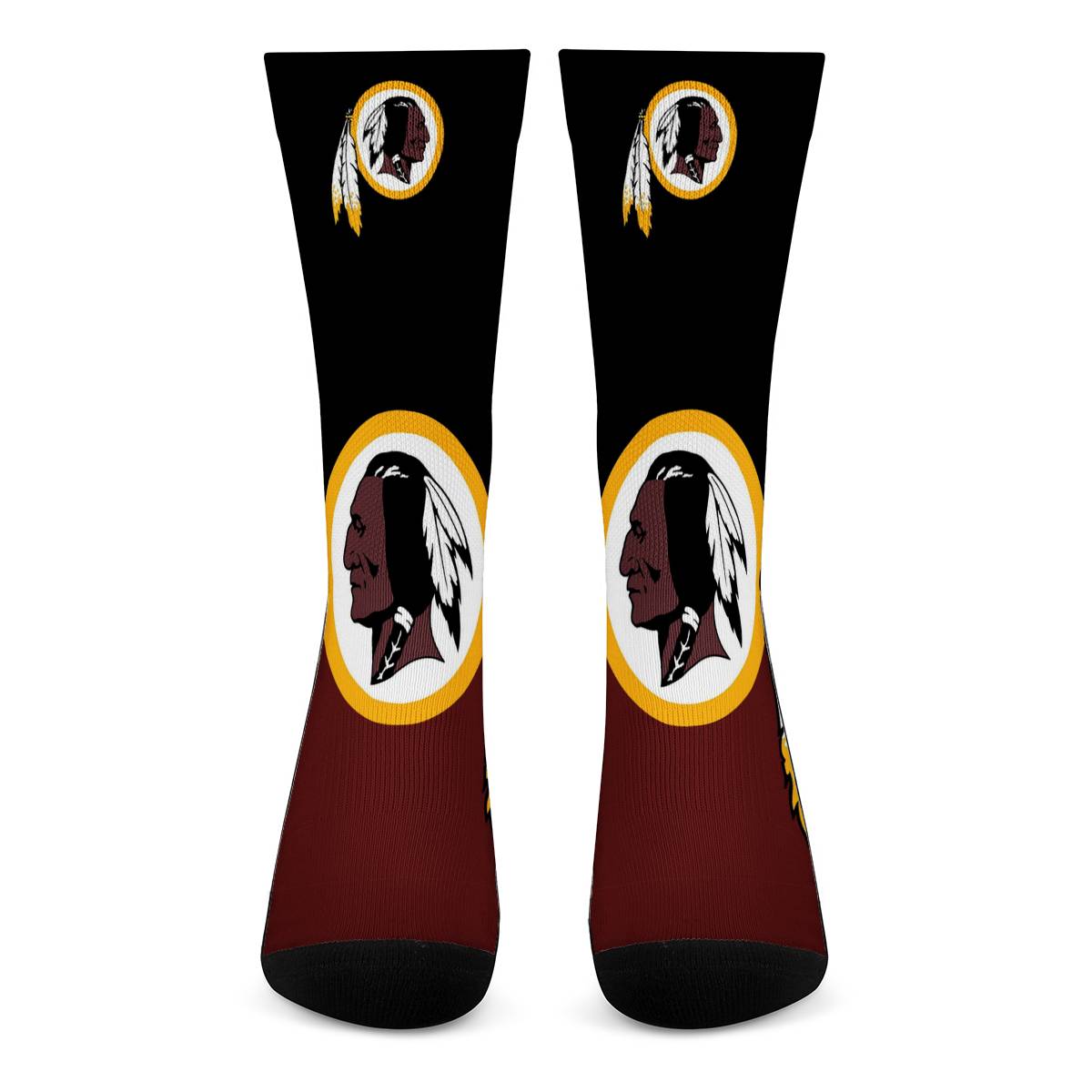 Washington Redskins For Bare Feet Crew Socks-Washington Commanders - fitnfan