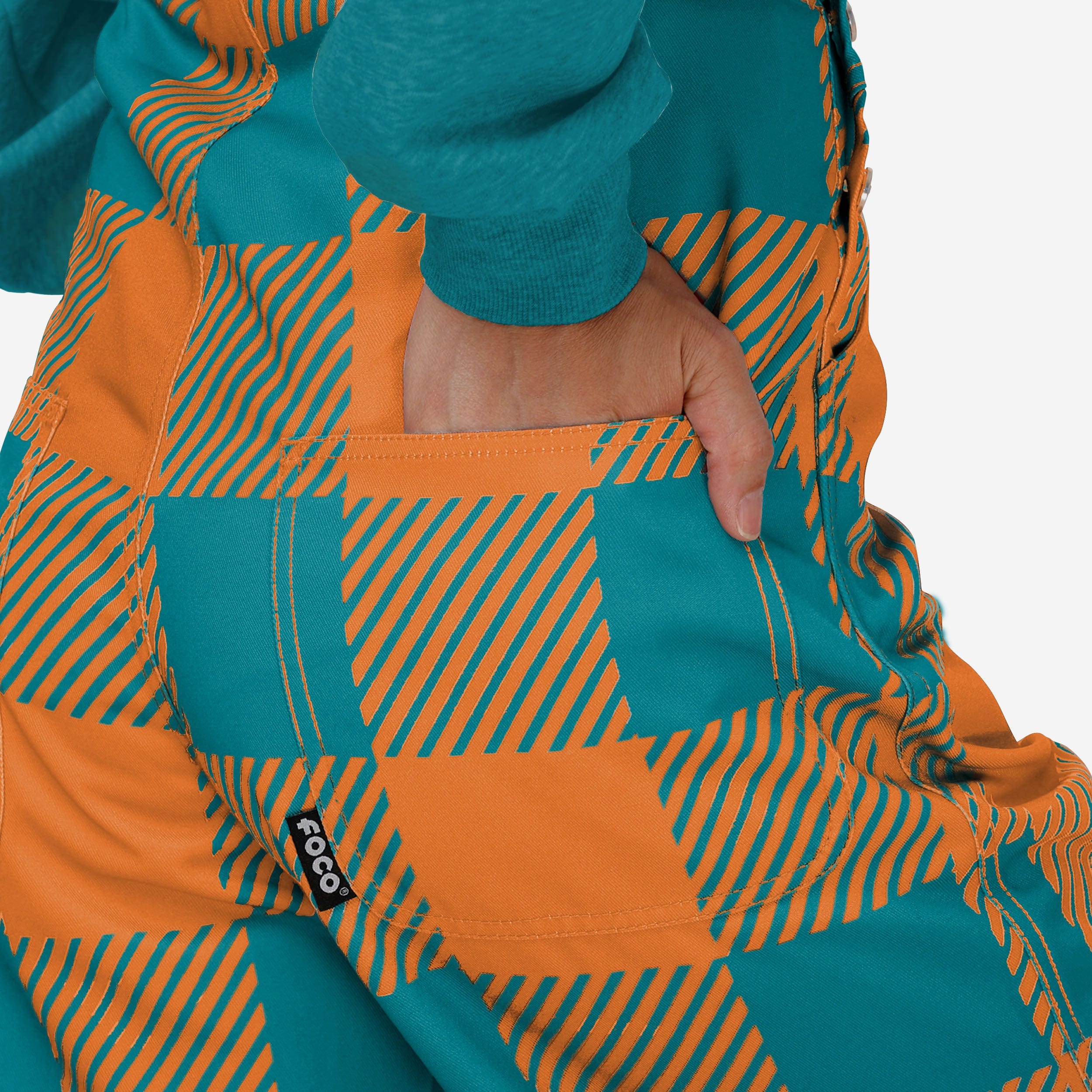 Miami Dolphins Womens Plaid Bib Overalls-Miami Dolphins - fitnfan