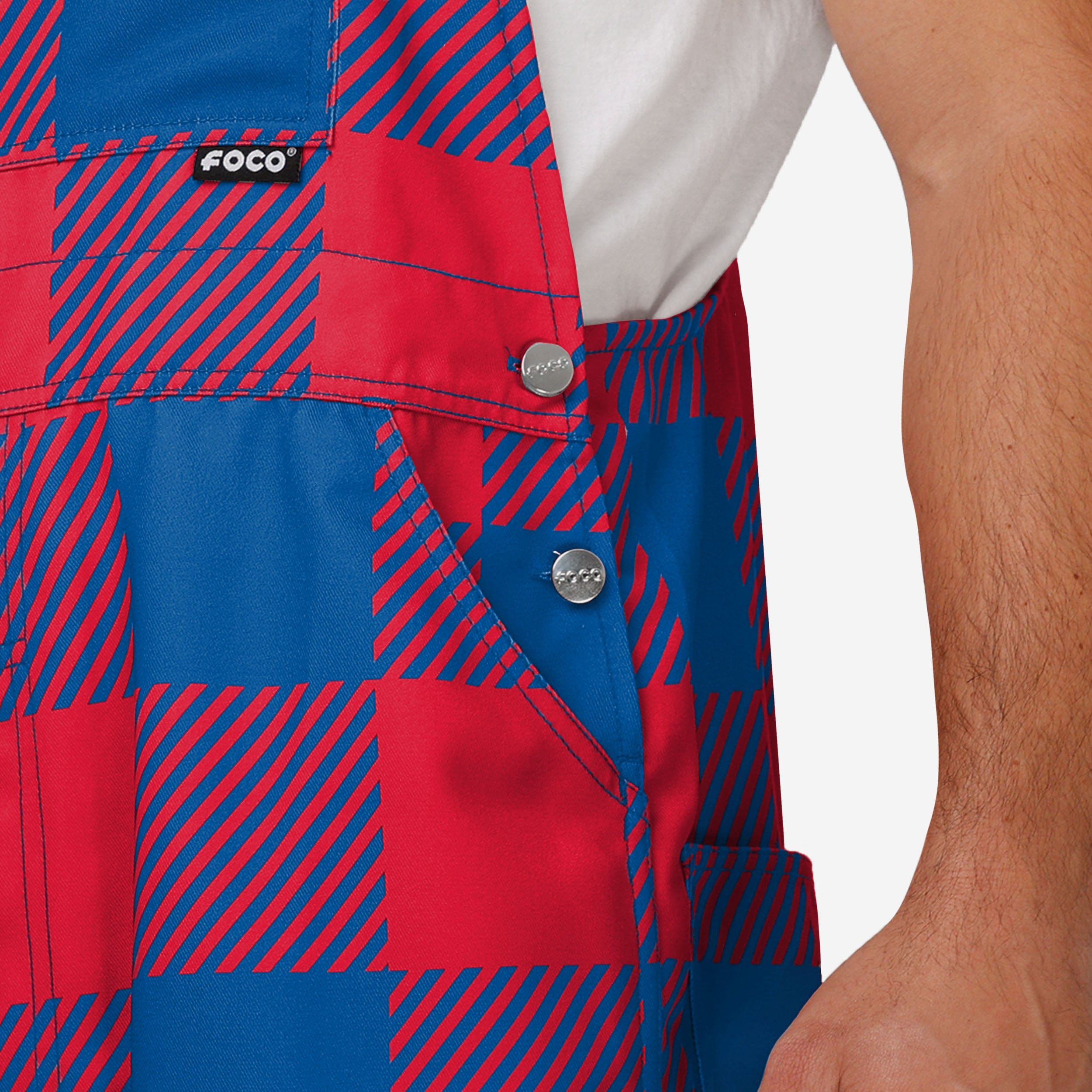 New Mens Plaid Bib Overalls-Buffalo Bills - fitnfan