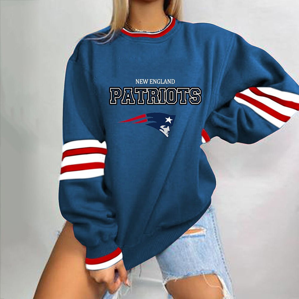 Loose print Unisex Pullover-New England Patriots - fitnfan