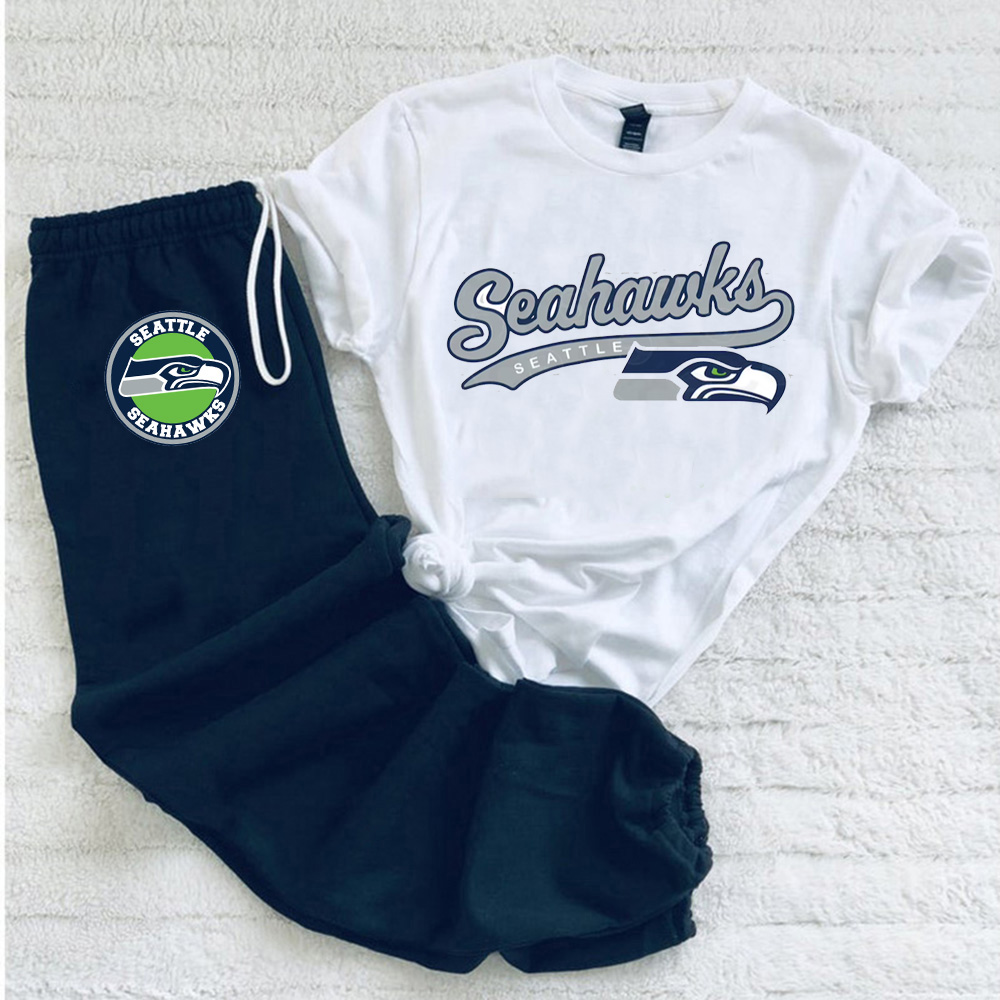 Casual loose fashion printed suit-Seattle Seahawks - fitnfan