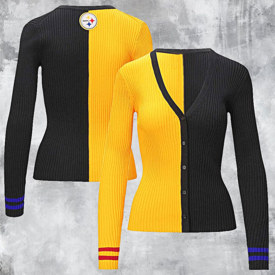 Women's Cargo Sweater - Gold/Black - fitnfan