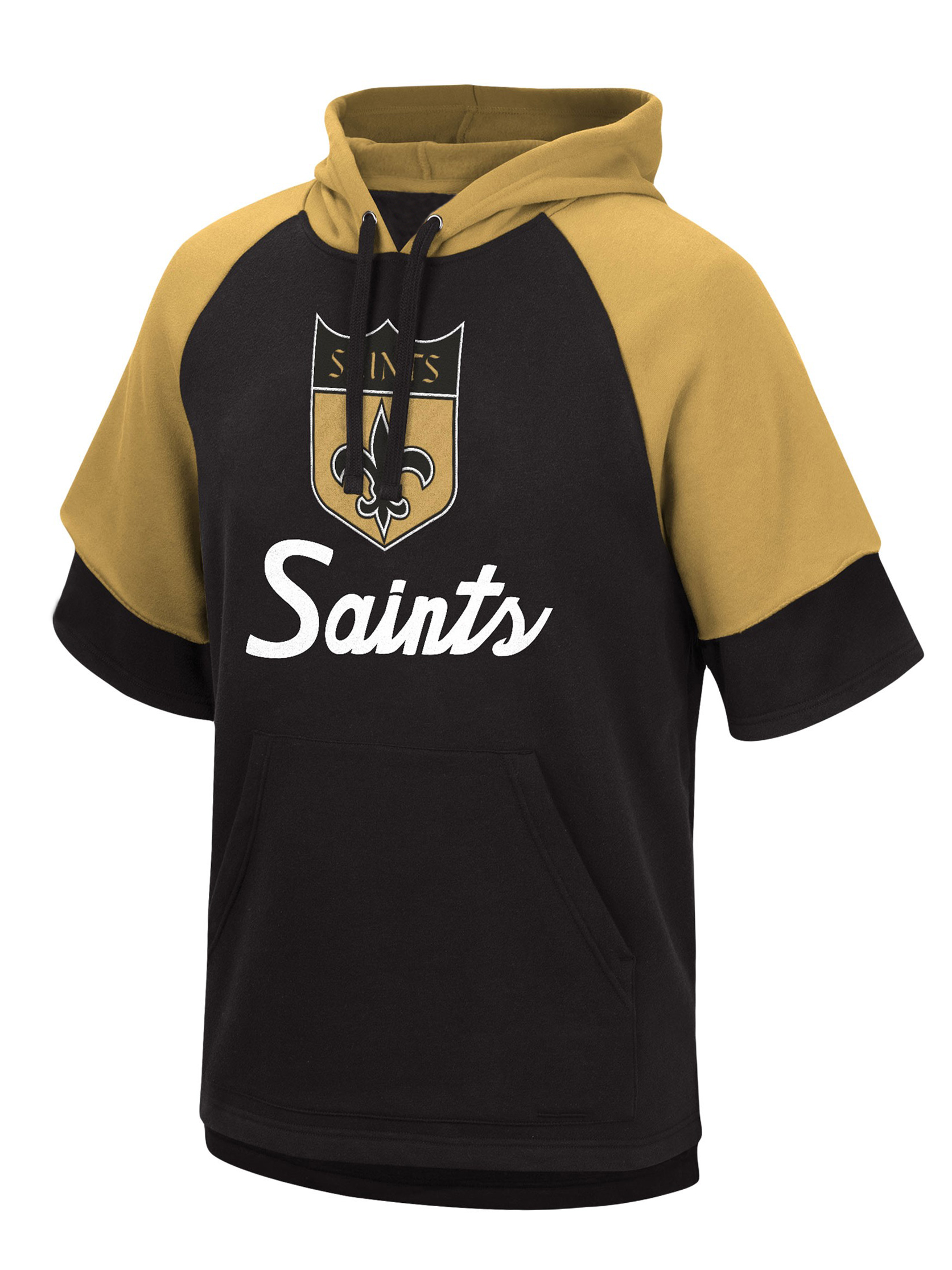 New Raglan Short Sleeve Pullover Hoodie-New Orleans Saints - fitnfan
