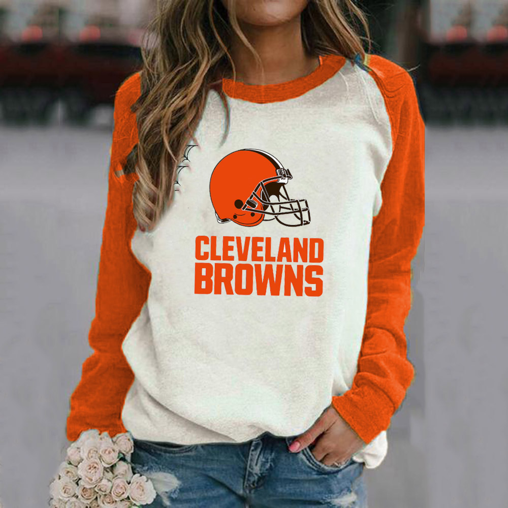 Casual patchwork printed Unisex Pullover-Cleveland Browns - fitnfan
