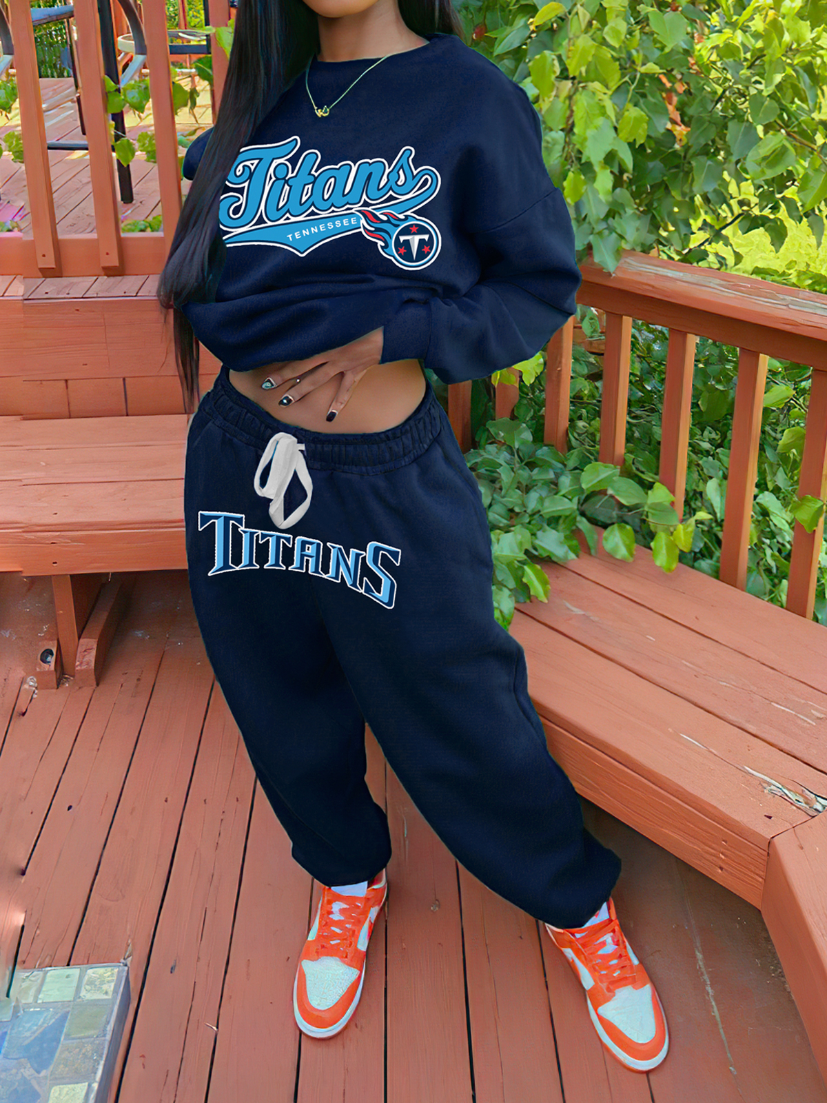 Tennessee Titans Sports Sweatshirt Two-Piece Suit-Tennessee Titans - fitnfan