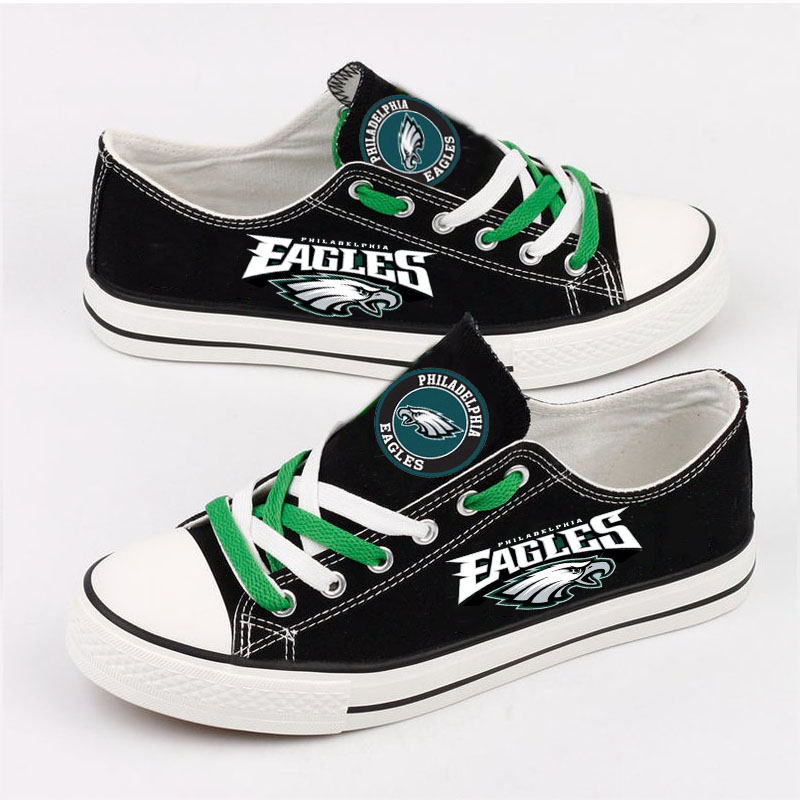 Casual printed low-top canvas shoes unisex-Philadelphia Eagles - fitnfan