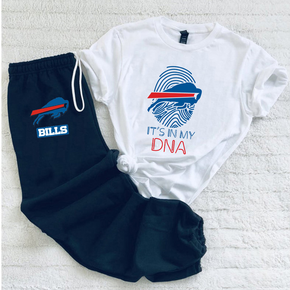 Casual loose fashion printed suit-Buffalo Bills - fitnfan