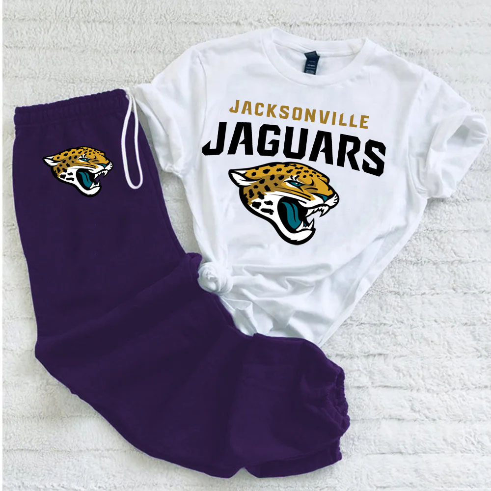 Two-piece Casual printed pants suit-Jacksonville Jaguars - fitnfan