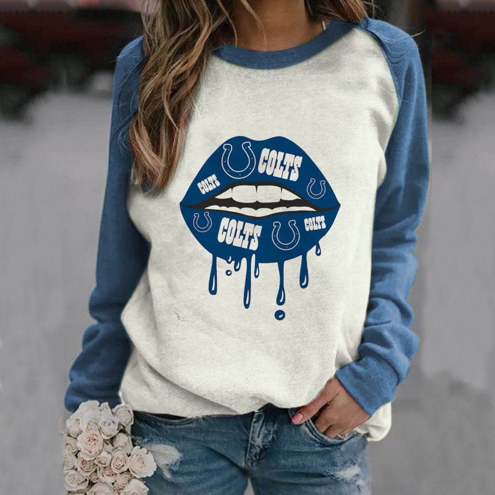 fashion loose Casual sports printed Pullover-Indianapolis Colts - fitnfan