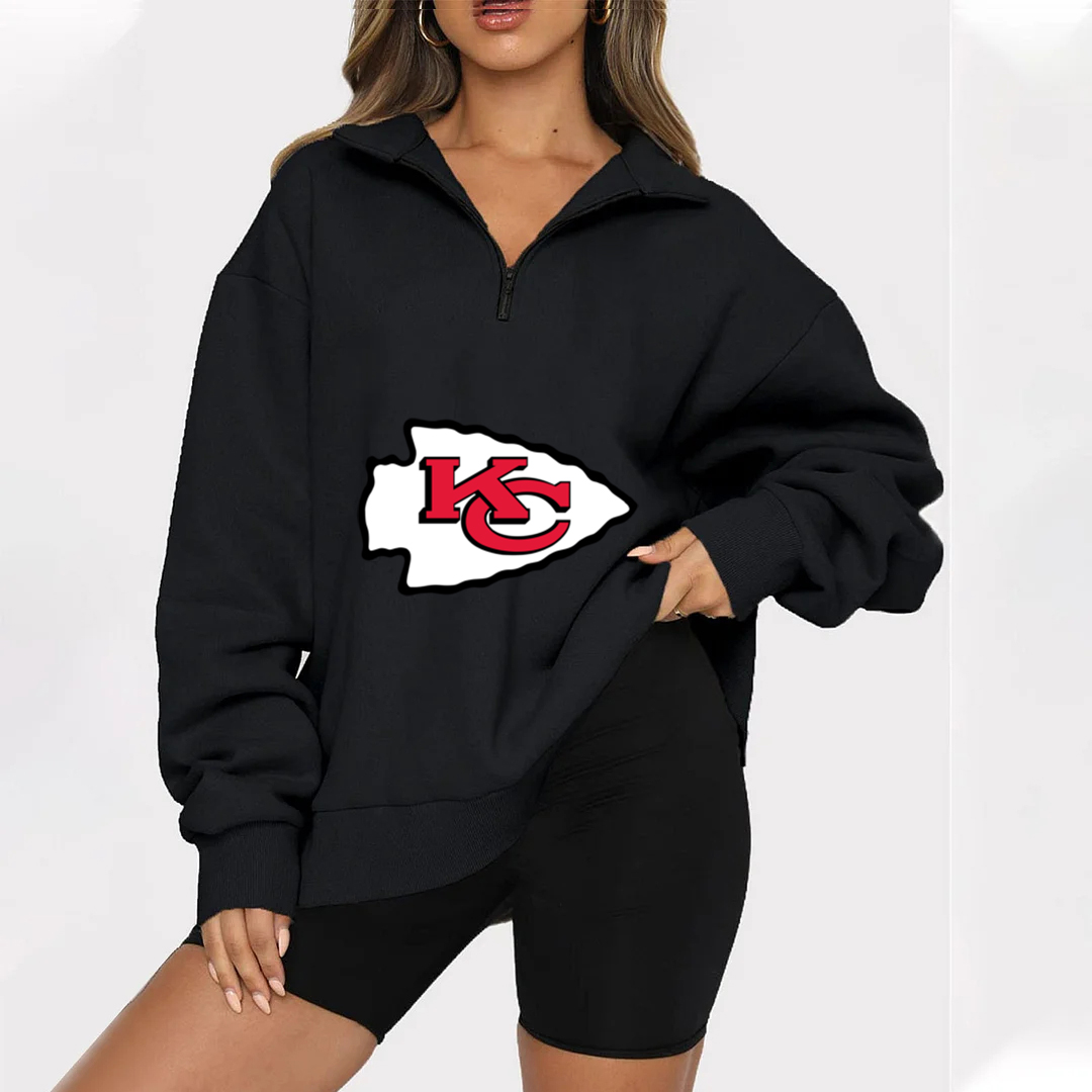 New Ladies Sports Leisure Lapel Zipper Sweatshirt - fitnfan