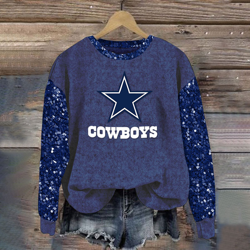 Sequined Sleeves Vintage Sweatshirt - fitnfan