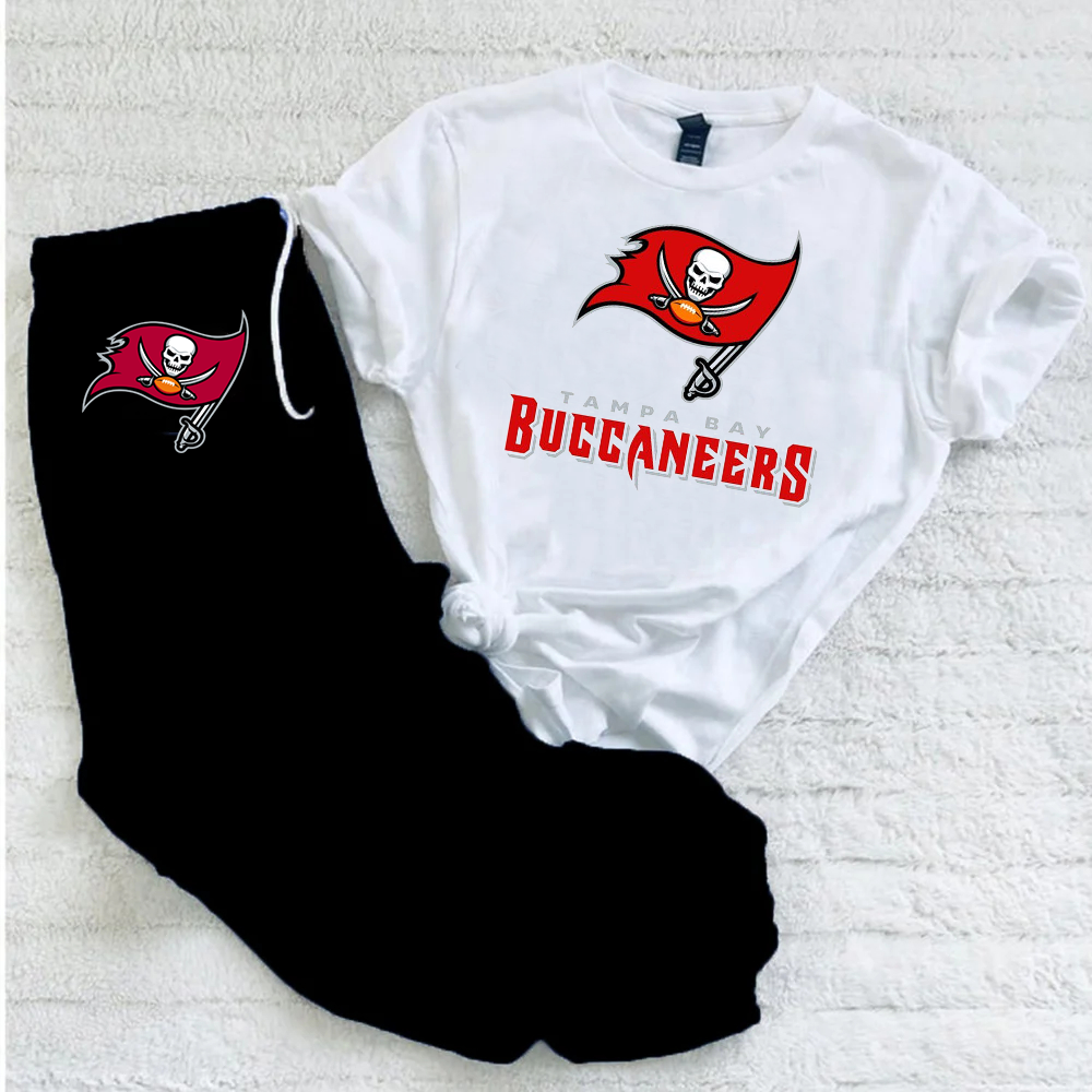Two-piece Casual printed pants suit-Tampa Bay Buccaneers - fitnfan