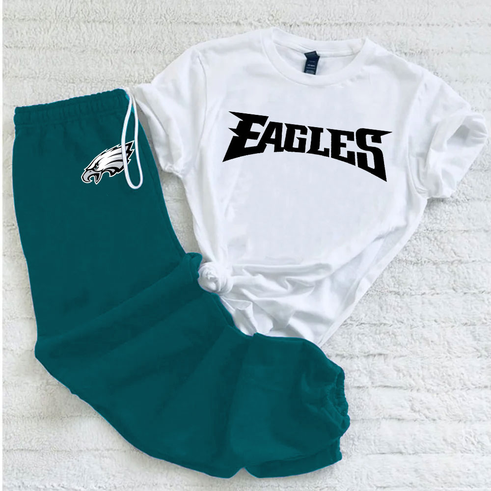 Casual loose fashion printed suit-Philadelphia Eagles - fitnfan