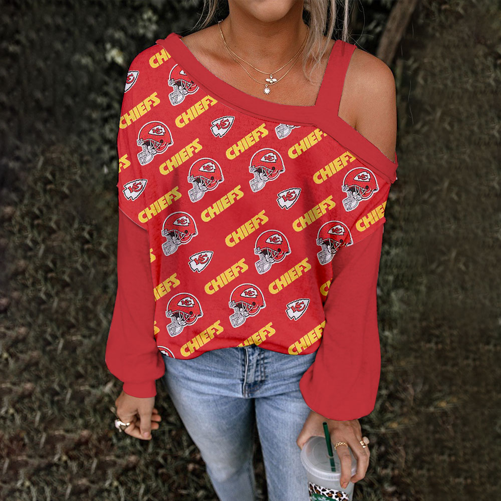 ASYMMETRICAL NECK SHIFT Casual LONG SLEEVE TOP - fitnfan