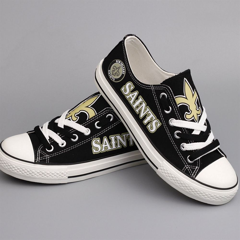 Casual printed low-top canvas shoes unisex-New Orleans Saints - fitnfan