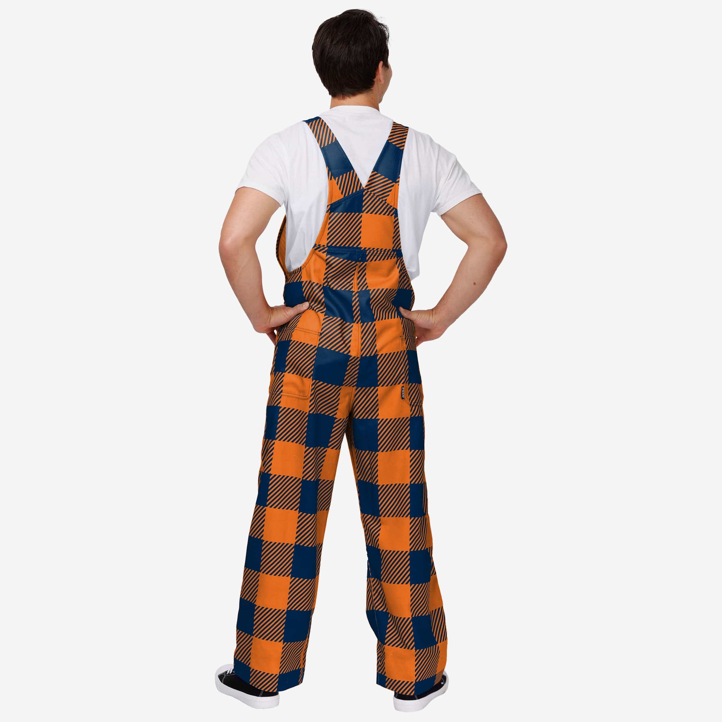 Chicago Bears Mens Plaid Bib Overalls-Chicago Bears - fitnfan