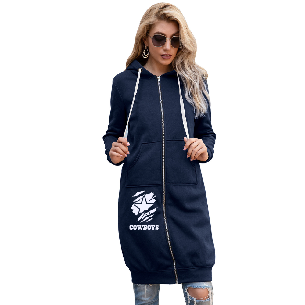 Women's Casual long-sleeved hoodie-Dallas Cowboys - fitnfan