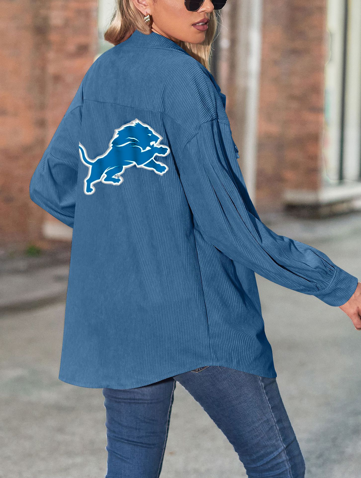Women's printed Casual dress-Detroit Lions - fitnfan