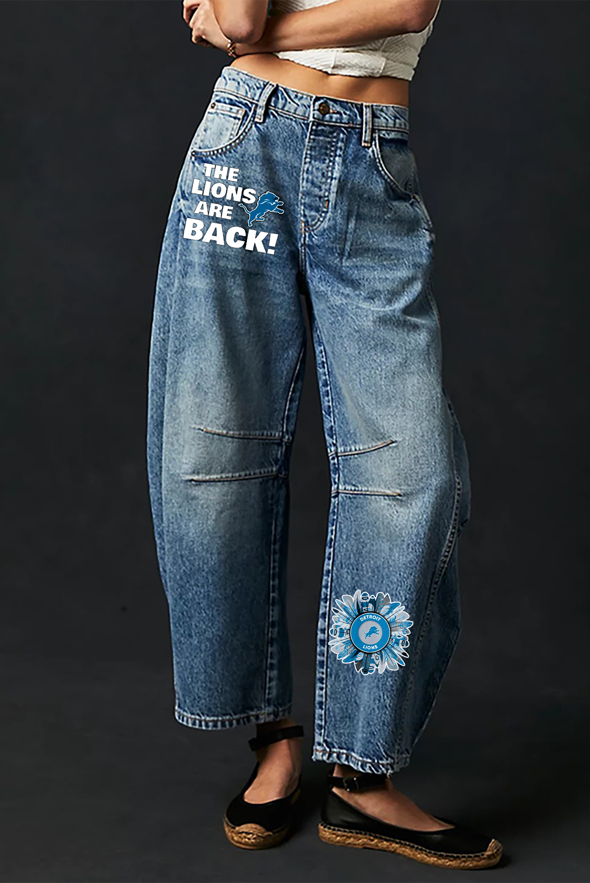 Fanswear fashion jeans-Detroit Lions - fitnfan