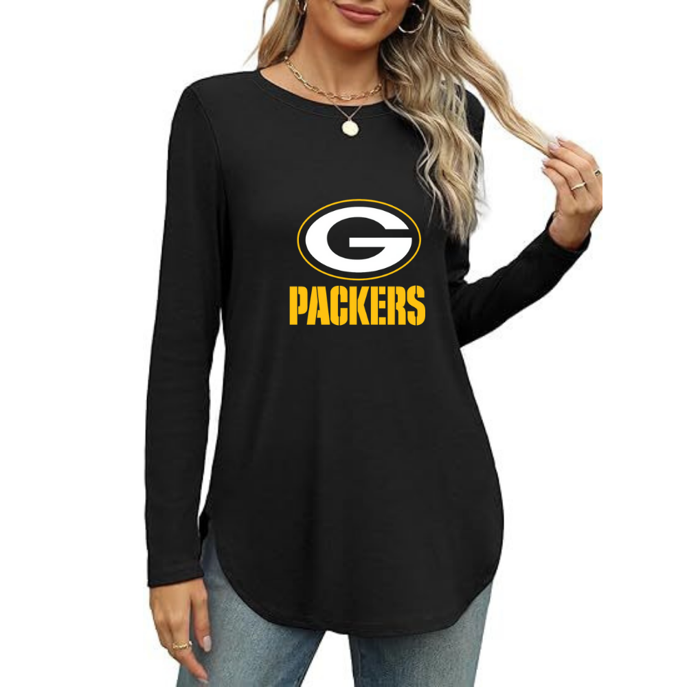 Women's sweatshirt printed Casual wear-Green Bay Packers - fitnfan