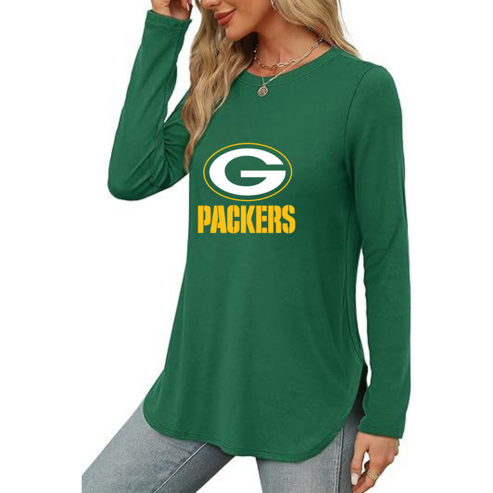 Women's sweatshirt printed Casual wear-Green Bay Packers - fitnfan