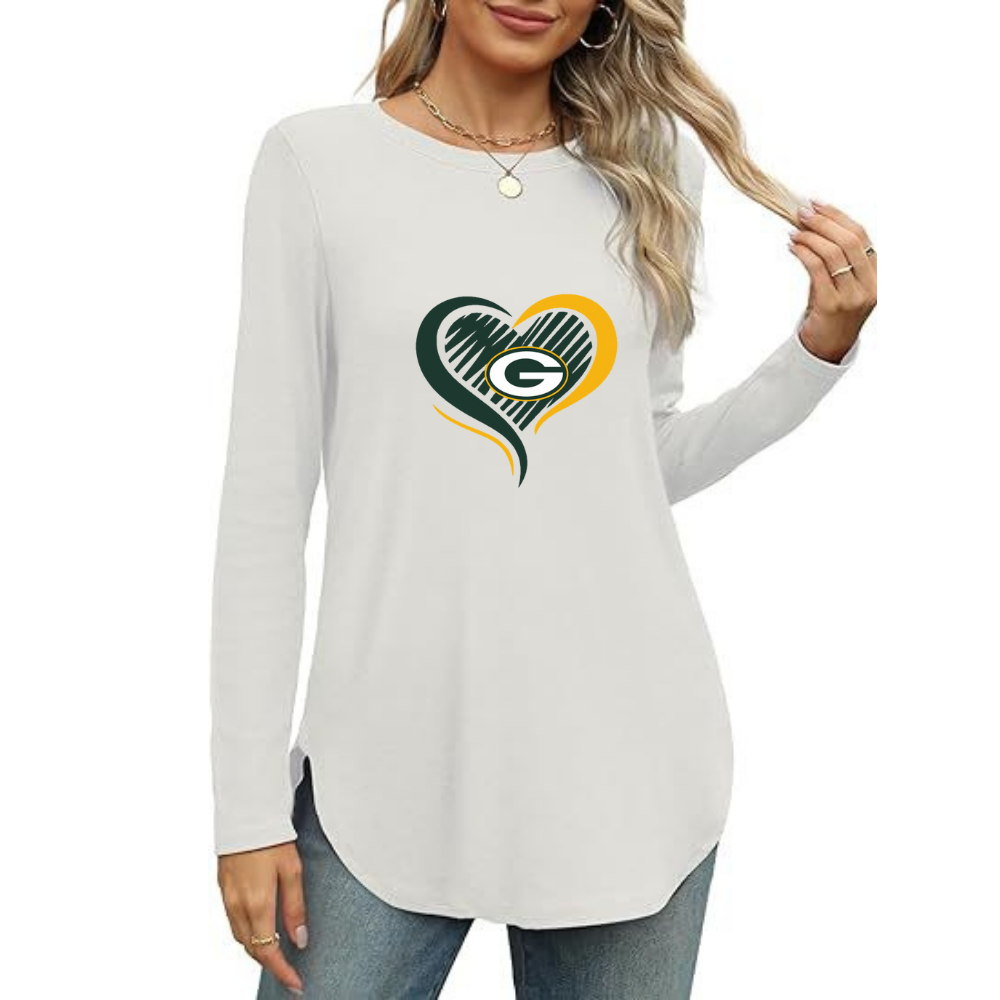 Women's sweatshirt printed Casual wear-Green Bay Packers - fitnfan