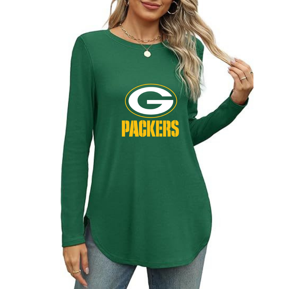 Women's sweatshirt printed Casual wear-Green Bay Packers - fitnfan