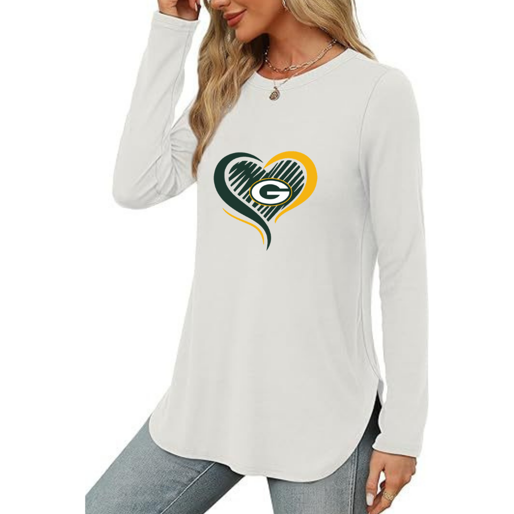 Women's sweatshirt printed Casual wear-Green Bay Packers - fitnfan