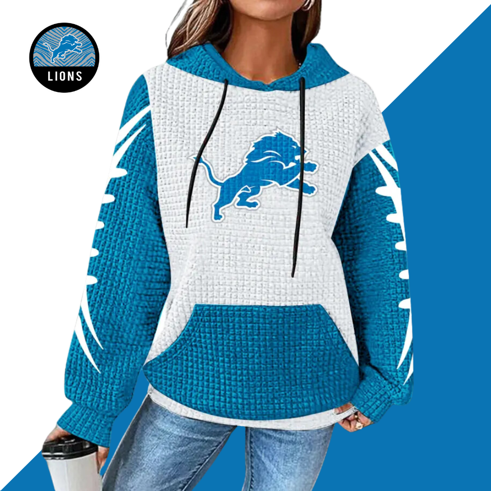 Casual printed Hoodie for men and women-Detroit Lions - fitnfan