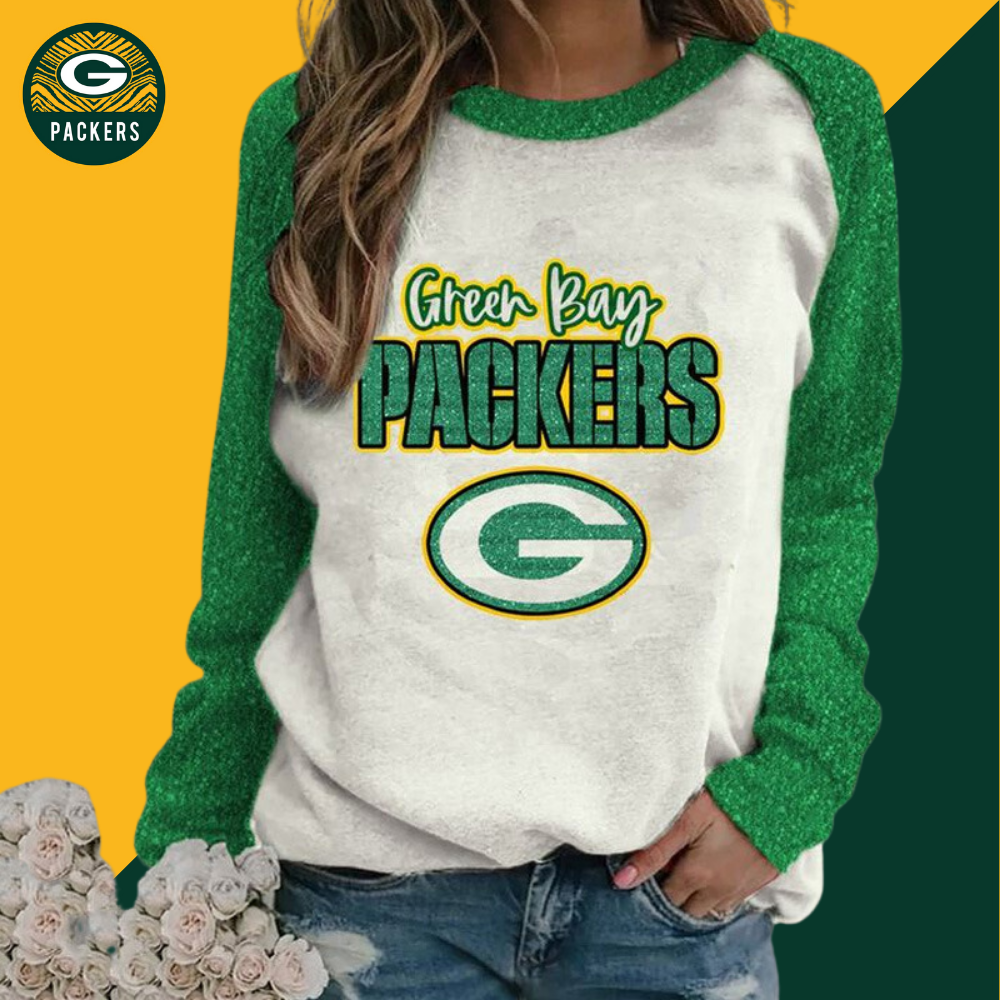 Casual splicing long sleeve Pullover-Green Bay Packers - fitnfan