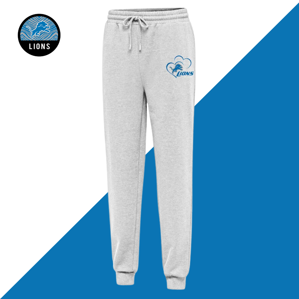 Women's Casual printed drawstring pants-Detroit Lions - fitnfan