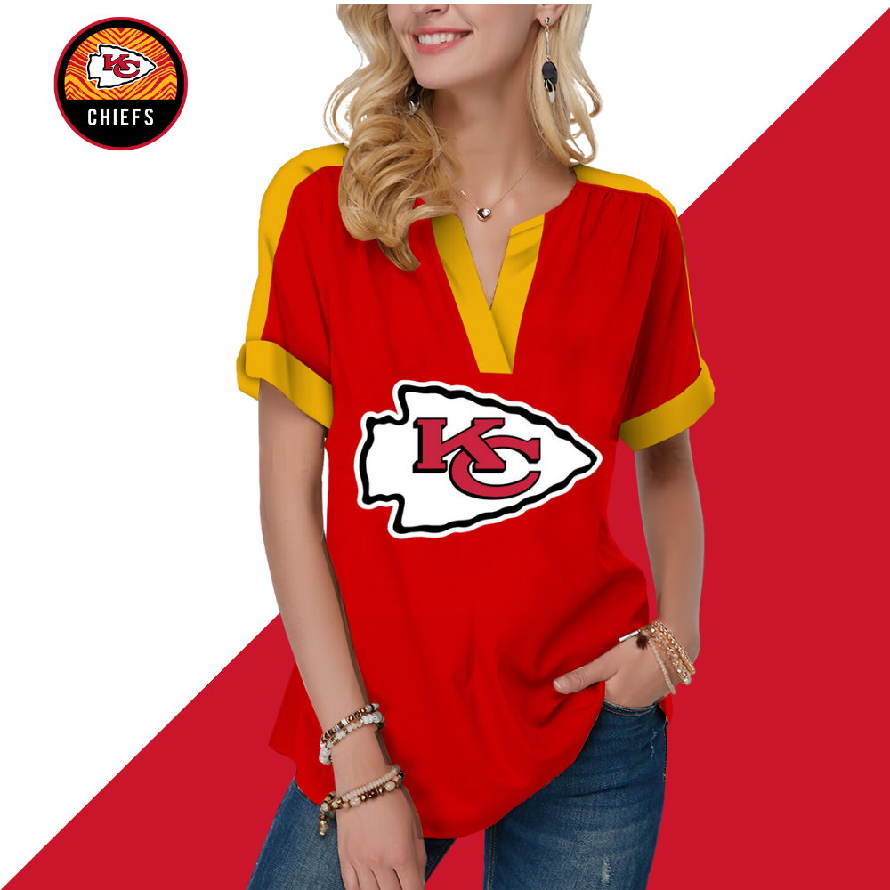 New  Fashion Short Sleeve V-Neck Shirt - fitnfan
