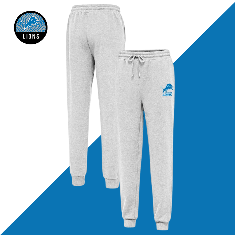 Women's Casual printed drawstring pants-Detroit Lions - fitnfan