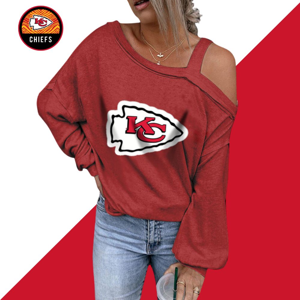ASYMMETRICAL NECK SHIFT Casual LONG SLEEVE TOP - fitnfan