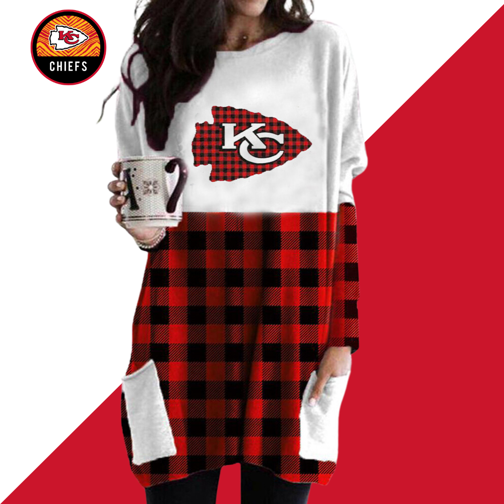 Casual stitched Long Sleeve Dress - fitnfan