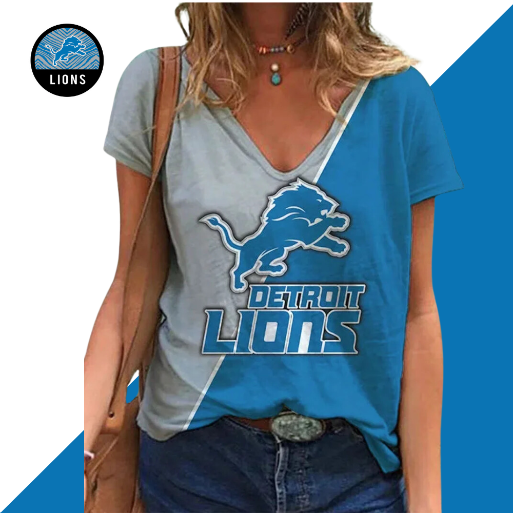 NewLimited Edition Short Sleeve T Shirt-Detroit Lions - fitnfan