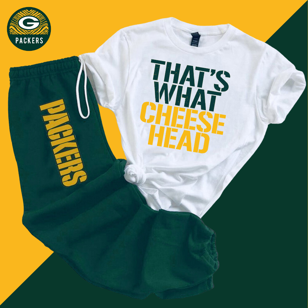 Two-piece Casual printed pants suit-Green Bay Packers - fitnfan