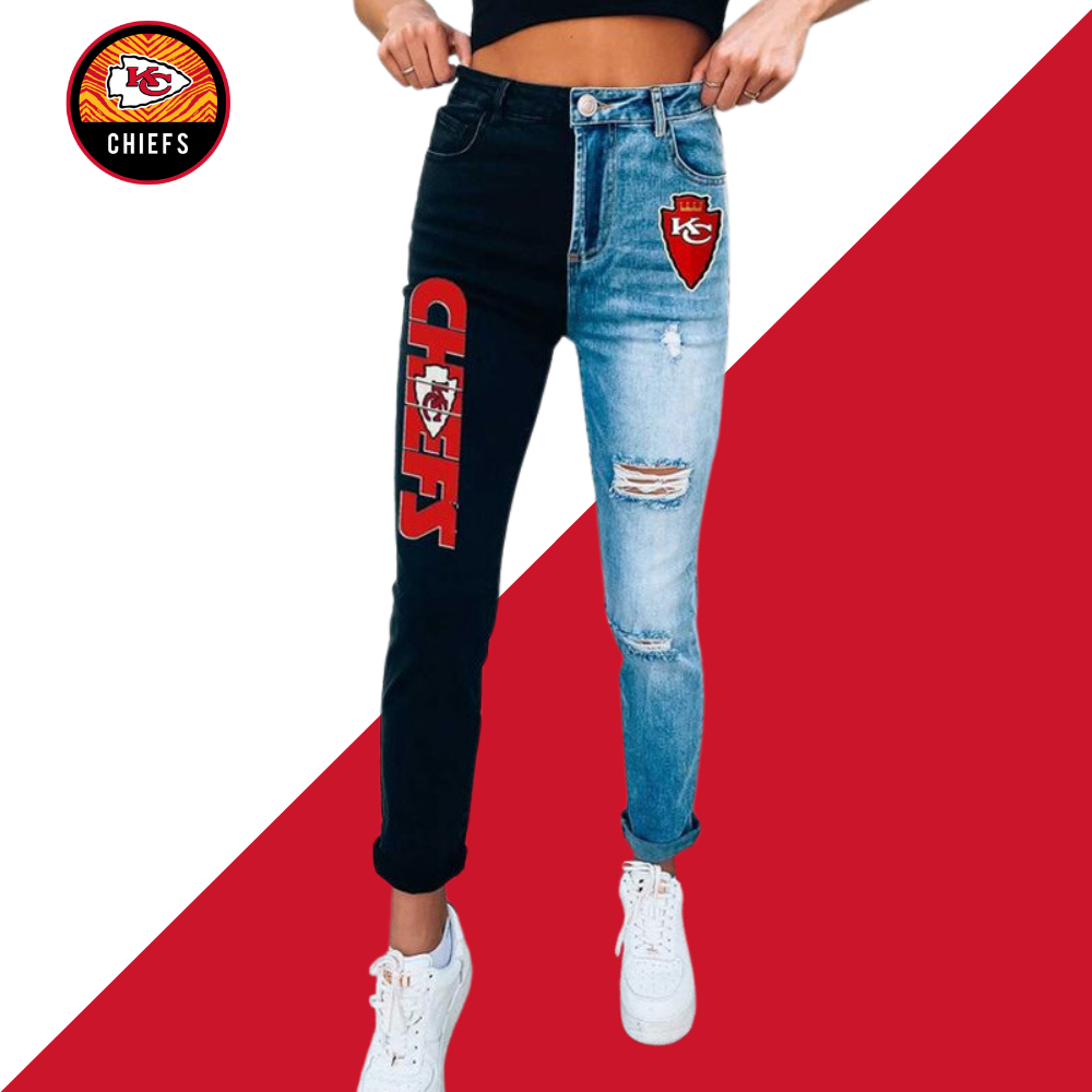 Fashion stitched printed skinny jeans - fitnfan
