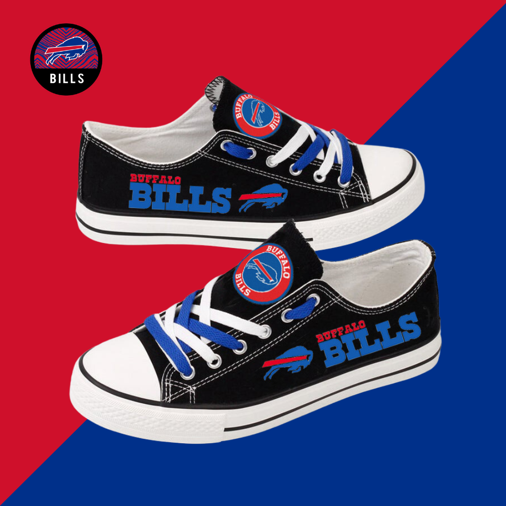 Casual printing couple's canvas shoes-Buffalo Bills - fitnfan