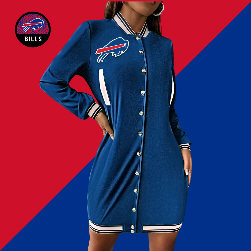 Fashionable single-breasted sports dress-Buffalo Bills - fitnfan