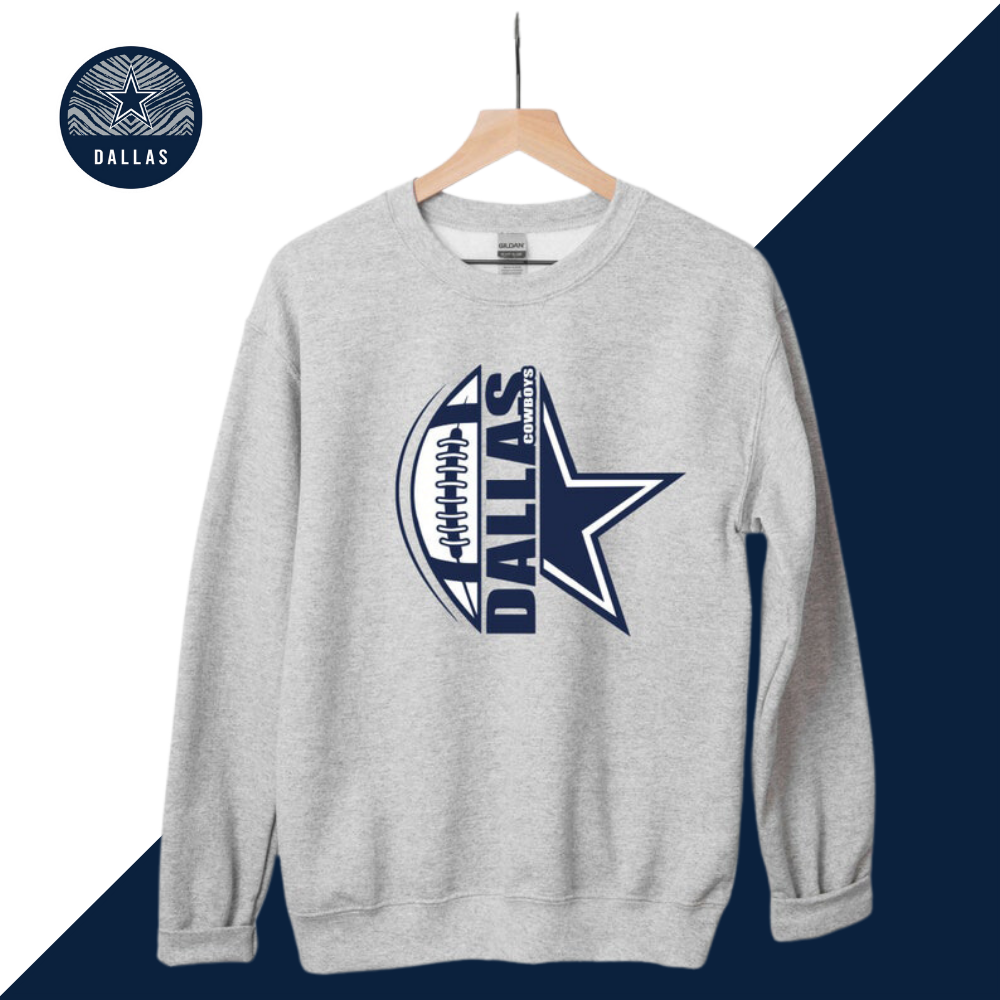 long sleeve printed Pullover-Dallas Cowboys - fitnfan