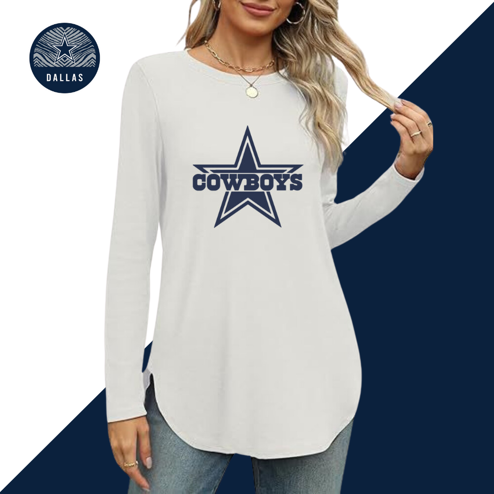 Women's sweatshirt printed Casual wear-Dallas Cowboys - fitnfan