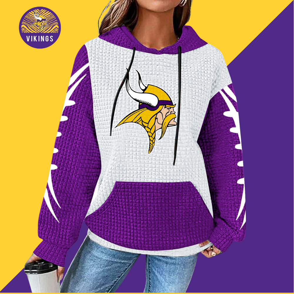 Casual printed Hoodie for men and women-Minnesota Vikings - fitnfan