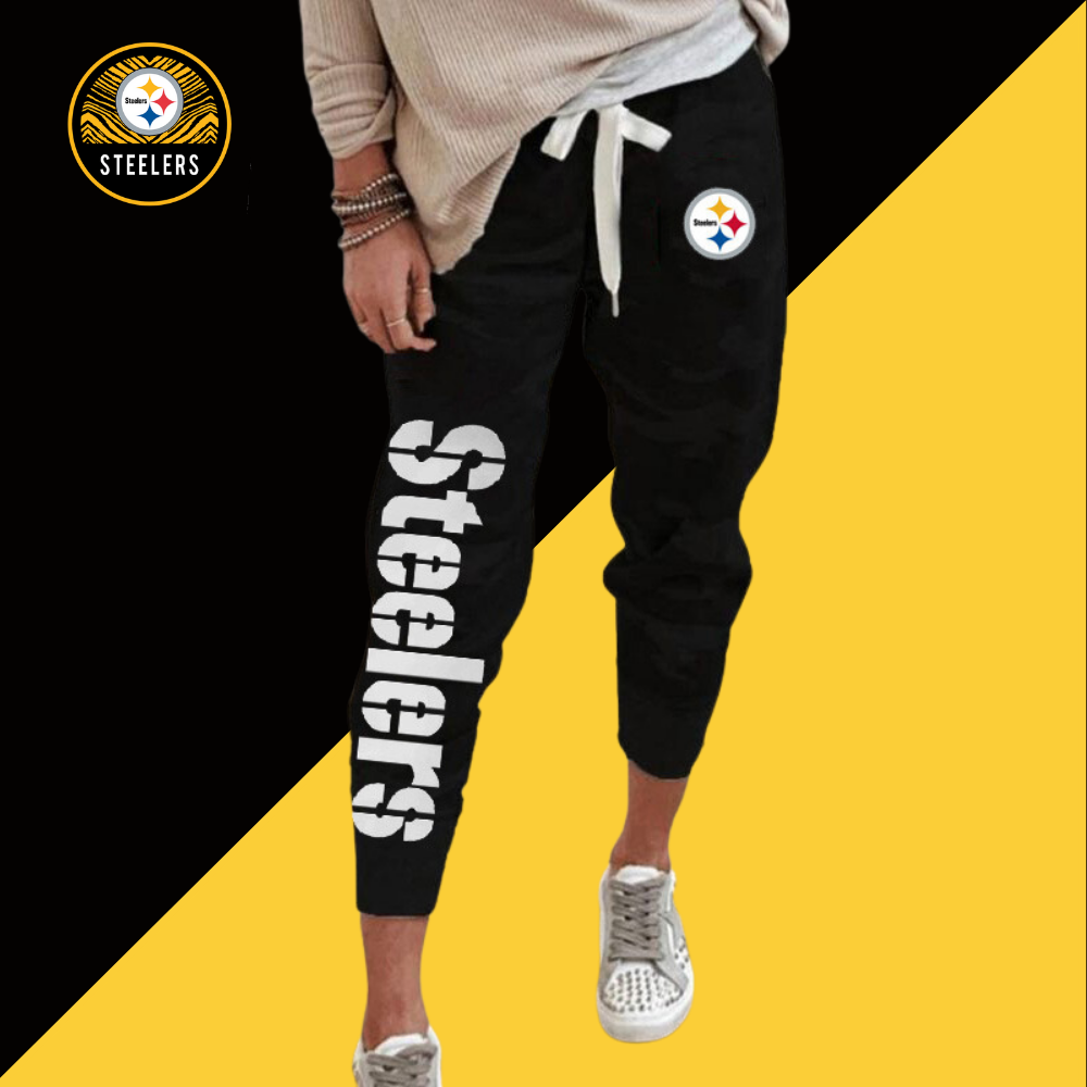 Casual printed sports pants-Pittsburgh Steelers - fitnfan