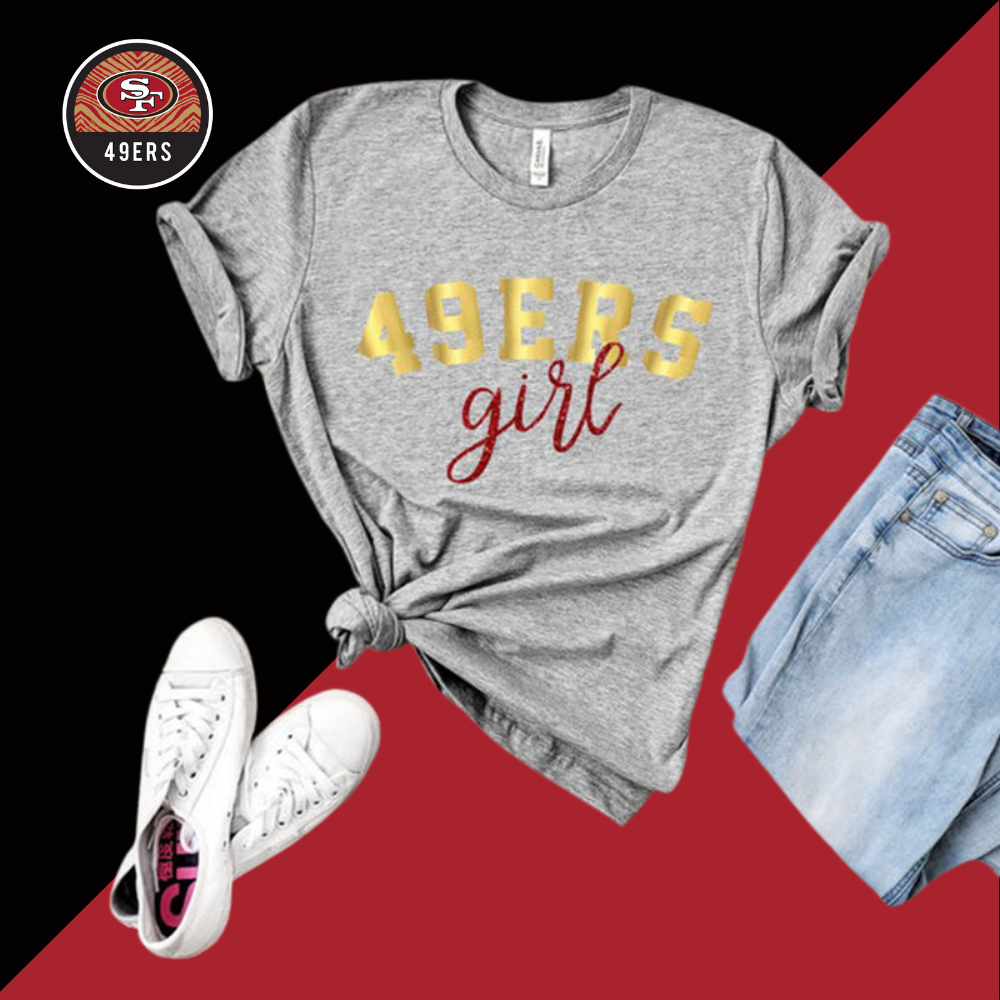 Fashion Casual Printed Short-Sleeved T-Shirt-San Francisco 49ers - fitnfan