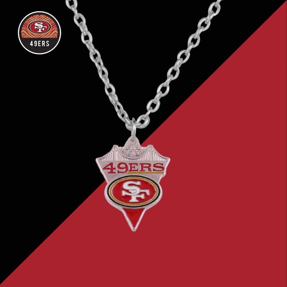 Triangle necklace silver jewelry-San Francisco 49ers - fitnfan