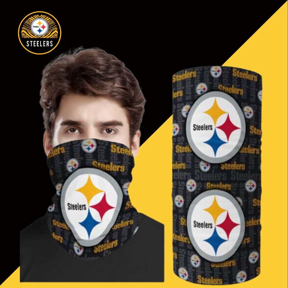 3D Magic Scarf Digital Printing Printing Face Mask Flower Sunscreen Variety Sports Mask Magic Turban-Pittsburgh Steelers - fitnfan